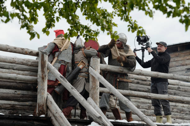 istock Filmmakers Recording Historical Reenactment Scene 2177650707