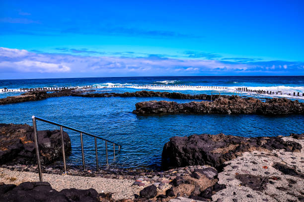 istock A small pool with a metal ladder leading to it 2177655096