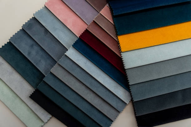 istock Colorful upholstery color samples of a fabric in shop 2177657008