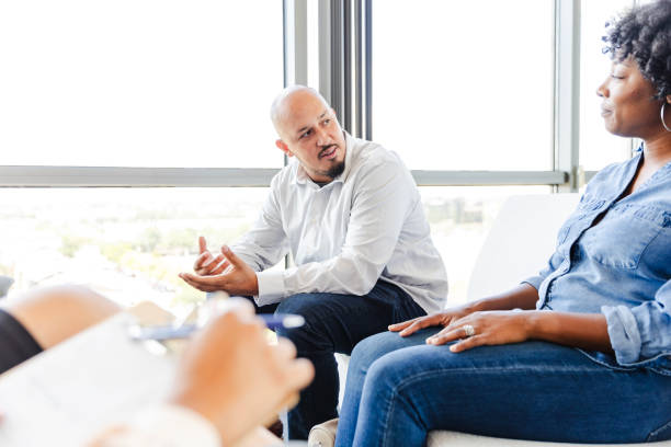 istock In marriage counseling, husband asks wife question 2177657253