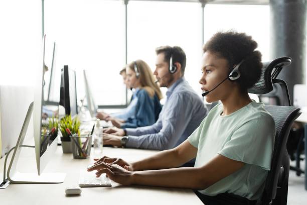 istock Colleagues working in a call center. 2177658118