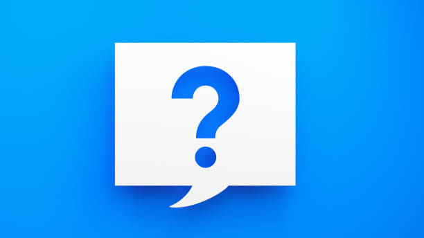 istock Question Mark Symbol on Blue Background with Cutout Paper Speech Bubble. Concept of inquiry and communication. 3D rendering. 2177658959