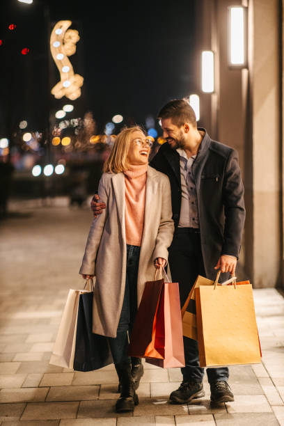 istock Couple in a night shopping 2177661726