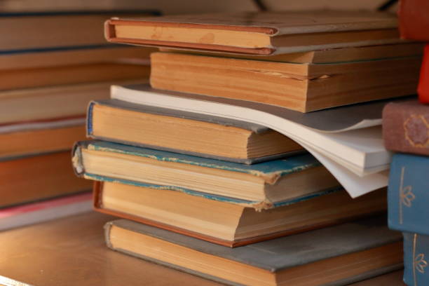 istock Old books on the shelf 2177661959