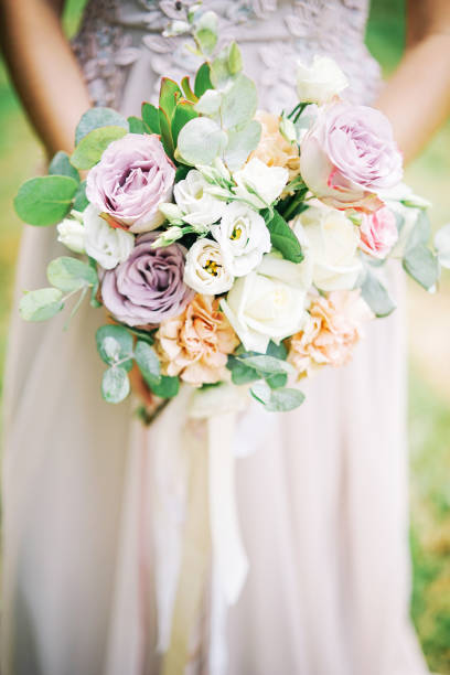 istock Bride flowers. A wedding bouquet. Nice wedding bouquet in bride's hand. 2177665230