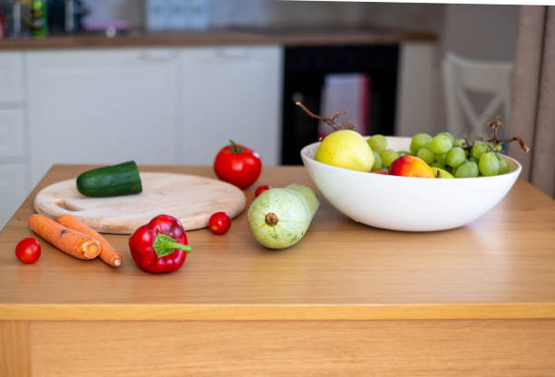 fruits and vegetables are on the table ready to be cooked