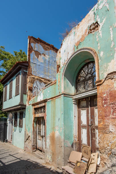 istock Walls and doors of old decrepit houses 2177671413