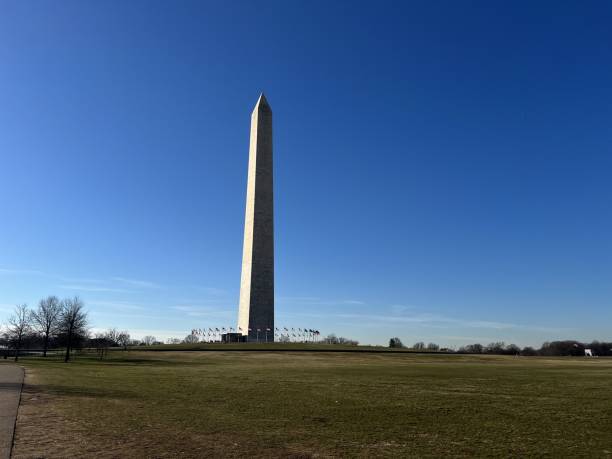 istock Washington National Monument with clear blue skies in winter. 2177672373