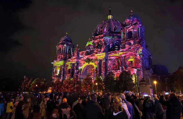 Berlin skyline with Berlin Cathedral (Berliner Dom) and Spree river at sunset, Germany