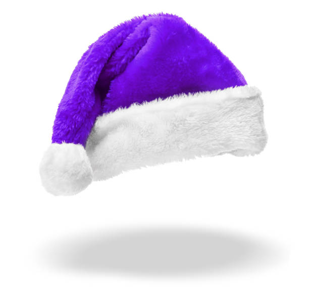 istock Purple Santa Hat with a shadow isolated on white 2177672778