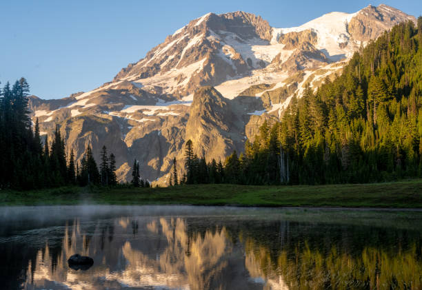 istock Morning Mist on Pond in Klapatche Park 2177674271