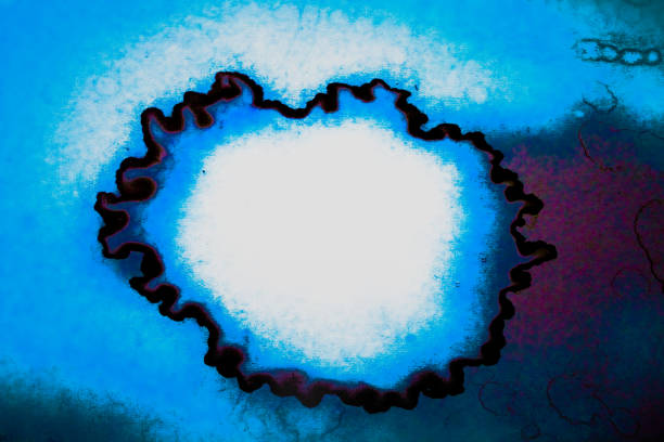 Abstract watercolor aquarelle black purple white blue intense background