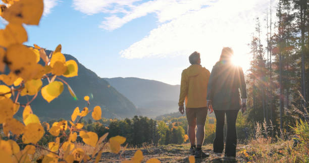 istock Mature couple hike in autumn 2177679795