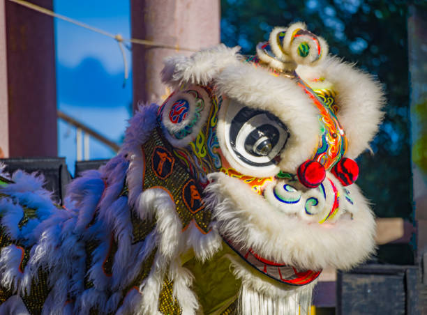 istock Lion Dance at Temple Festival 2177681164