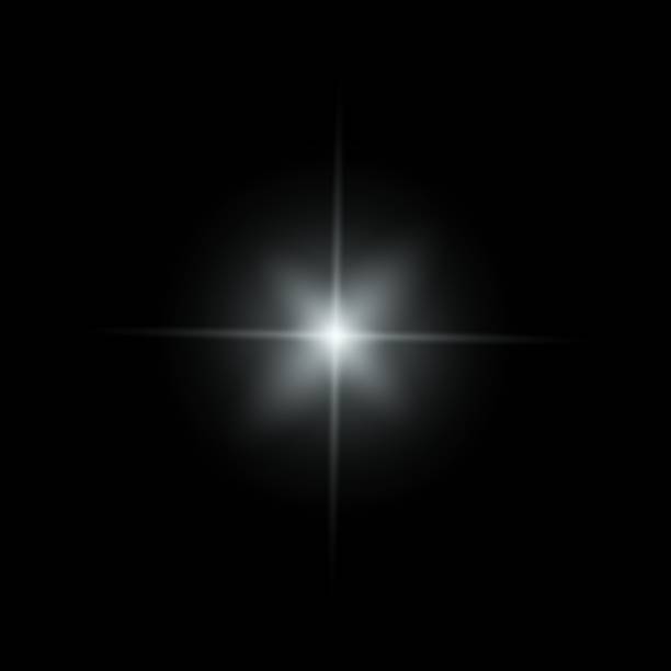 istock Silver sparkle lights, flashing lights, light effects, sunlight lens flare, glowing ray beams, sparkling starsicon on black background. 2177682026
