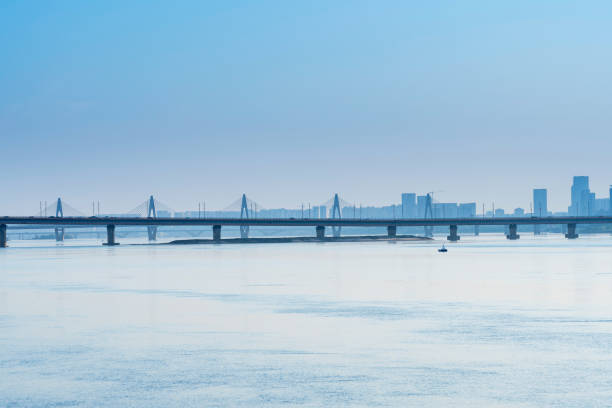 Yangtze River Bridge and its beautiful scenery in China