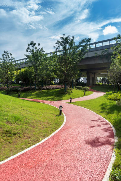 istock walkway in the modern city 2177695488