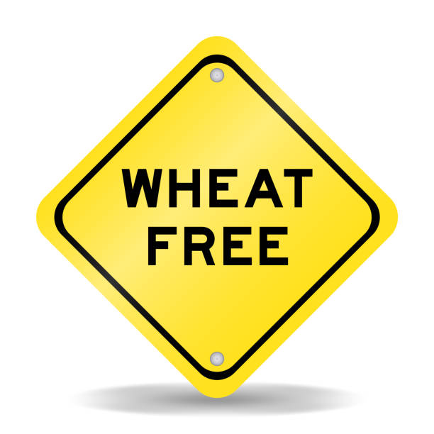 istock Yellow color transportation sign with word wheat free on white background 2177698578