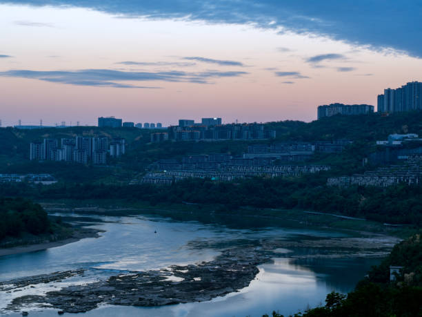 istock Yangtze river shoal visible in Chognqing city, China 2177700622