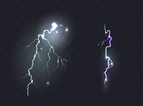 Lightning Returns Transparency Set Of The Isolated Realistic Lightnings With Transparency For Design ...