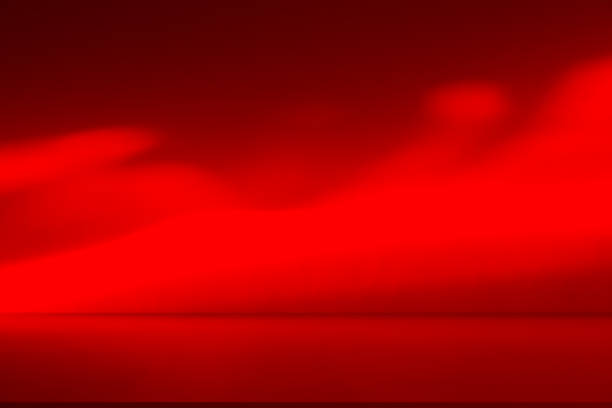 istock Wall interior background, studio and backdrops show products.with shadow from window color red . background for text insertion and presentation product 2177704579