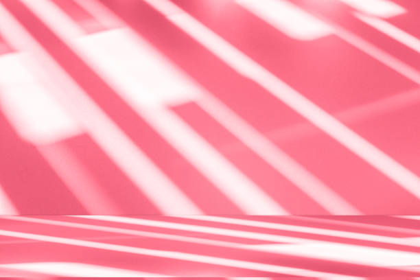 istock Wall interior background, studio, and backdrops show products. with shadow from window color white and pink light. background for text insertion and presentation of product 2177704592