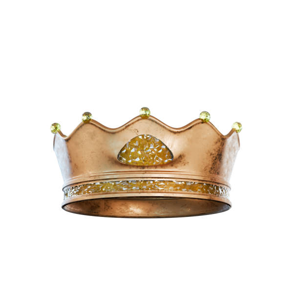 istock gold crown with yellow jewels, white background 2177708541