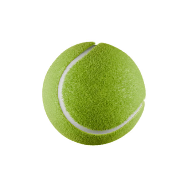 istock yellow tennis ball on white background 2177709276