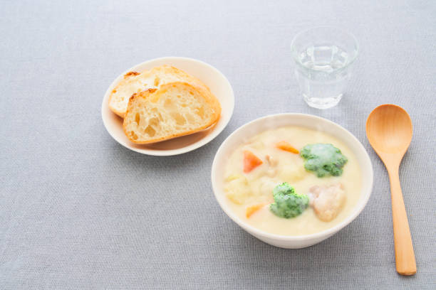 The texture of warm stew