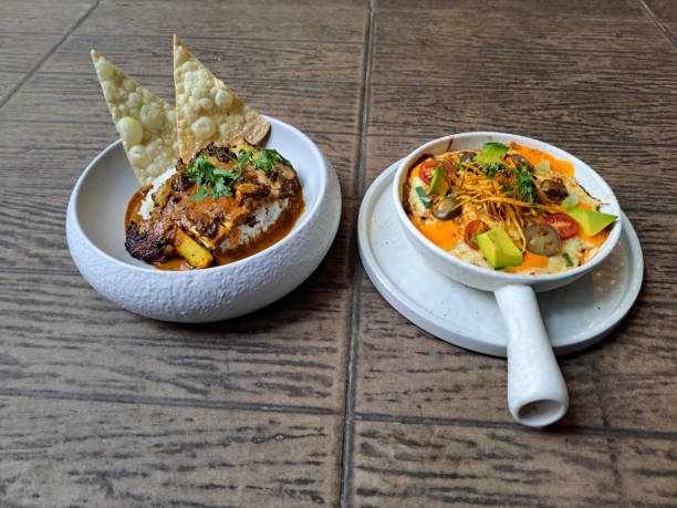 istock Delicious Chicken Tikka Masala And Enchiladas. Food Menu. 2177711749