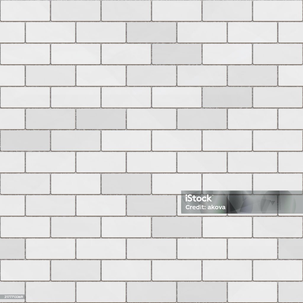 Brick Pattern Raster Brick Drawing White Brick Wall Seamless Background Texture Pattern For ...