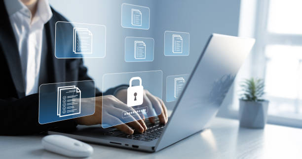 istock Confidentiality documents and employee compliance rules.Documents law regulation and compliance rules.Documents confidentiality,cyber security protection concept.Software for security personal data 2177714166
