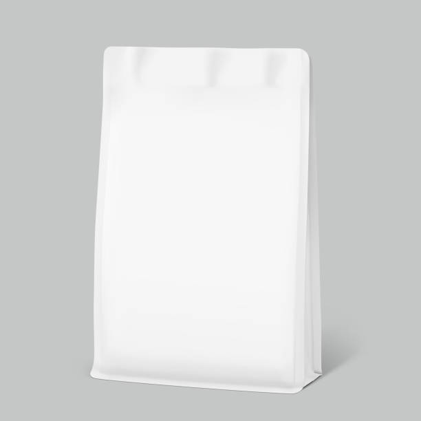 istock Vertical flat bottom gusset bag mockup for food, sport nutrition. 2177714634
