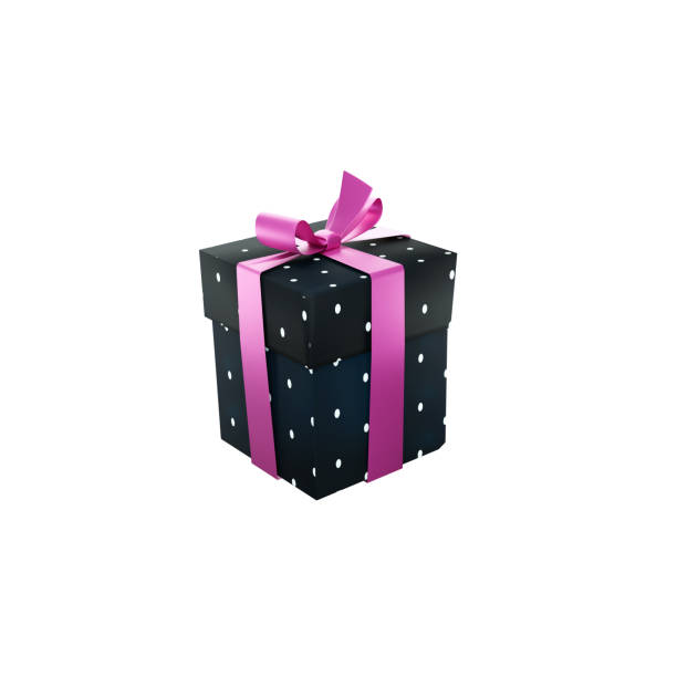 christmas gift with ribbon, white background