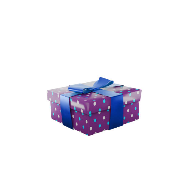christmas gift with ribbon, white background