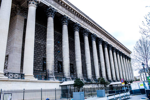 Image of the side of the church of La Madeleine in Paris