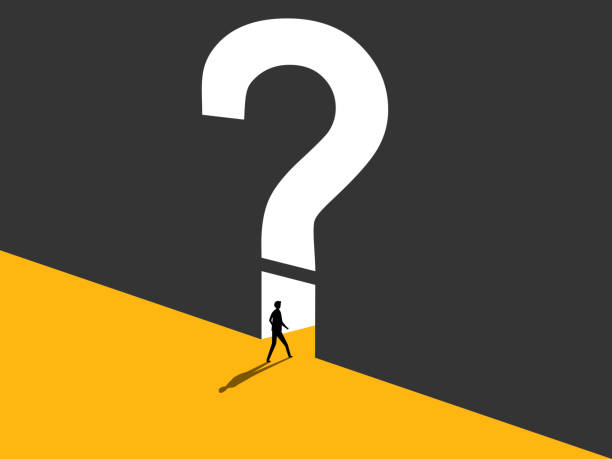 istock Opportunity,Uncertainty. Businessman in front of question mark door 2177715866