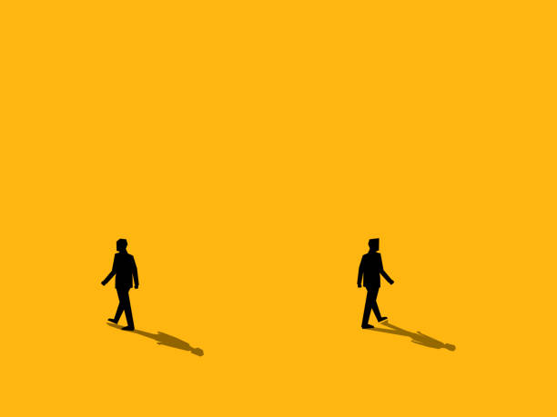 istock Disagreement, Conflict. Of businessmen walking in different directions 2177716821