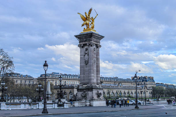 Image of the details of the Bridge Alexander III in Paris