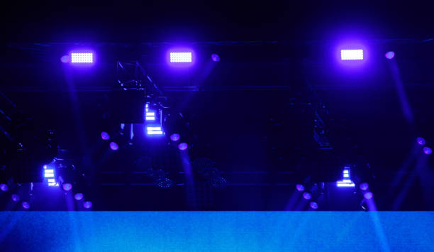 istock Blue light at a concert. Abstract background 2177718872