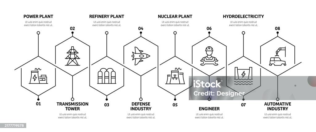 Heavy And Power Industry Related Process Infographic Template Process ...