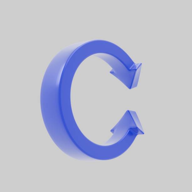 istock Abstract 3D blue twisted arrow figure on a white background, symbolizing a cycle or update. Ideal for use in interfaces, presentations, infographics, and web design 2177719836