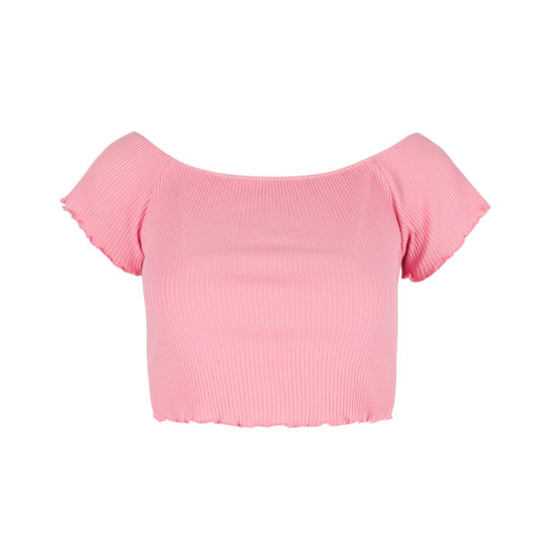 istock Pink women's top isolated on white background 2177721256