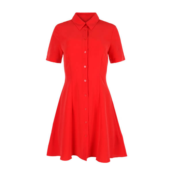 istock Red dress isolated on white background 2177721260
