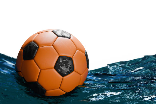 Soccer ball splashing