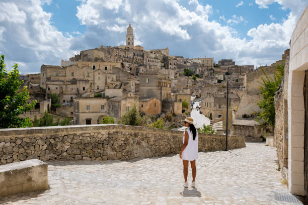 istock Exploring the ancient charm of Matera, Puglia under a vibrant blue sky 2177730646