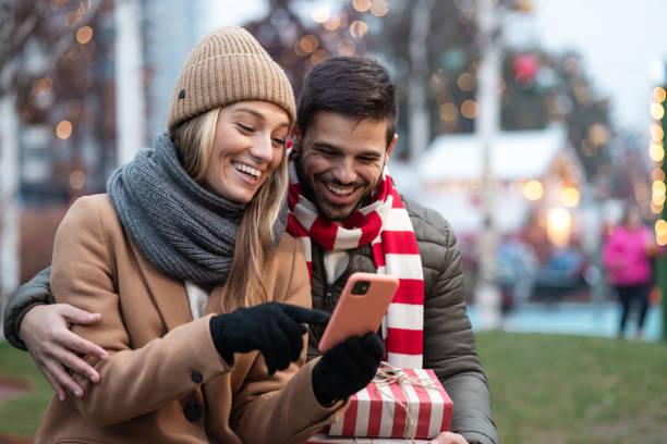 istock Happy couple enjoying festive holiday 2177742766