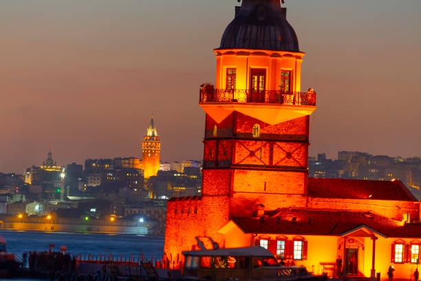 istock Istanbul's skyscrapers and Bosphorus view at night 2177746248