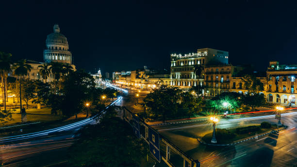 istock Downtown Havana Cuba Night Cityscape with Capitol Building 2177752983