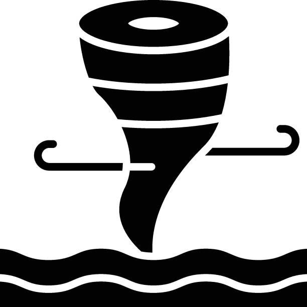 Cyclone Icon Cyclone icon vector image. Can be used for Natural Disaster. storm surge icon stock illustrations
